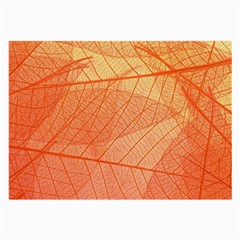 Abstract Texture Of Colorful Bright Pattern Of Transparent Leaves Of Orange And Yellow Color Large Glasses Cloth