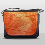 Abstract Texture Of Colorful Bright Pattern Of Transparent Leaves Of Orange And Yellow Color Messenger Bag Front