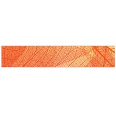 Abstract Texture Of Colorful Bright Pattern Of Transparent Leaves Of Orange And Yellow Color Large Premium Plush Fleece Scarf  by Posterlux