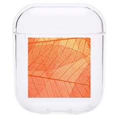 Abstract Texture Of Colorful Bright Pattern Of Transparent Leaves Of Orange And Yellow Color Hard Pc Airpods 1/2 Case by Posterlux