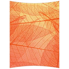 Abstract Texture Of Colorful Bright Pattern Of Transparent Leaves Of Orange And Yellow Color Back Support Cushion by Posterlux