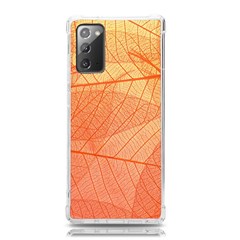 Abstract Texture Of Colorful Bright Pattern Of Transparent Leaves Of Orange And Yellow Color Samsung Galaxy Note 20 Tpu Uv Case