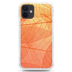 Abstract Texture Of Colorful Bright Pattern Of Transparent Leaves Of Orange And Yellow Color Iphone 12 Mini Tpu Uv Print Case	