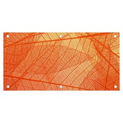 Abstract Texture Of Colorful Bright Pattern Of Transparent Leaves Of Orange And Yellow Color Banner And Sign 6  X 3 