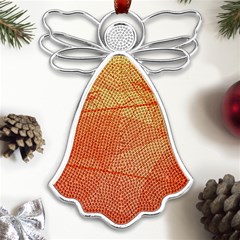 Abstract Texture Of Colorful Bright Pattern Of Transparent Leaves Of Orange And Yellow Color Metal Loving Angel Silver 