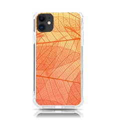 Abstract Texture Of Colorful Bright Pattern Of Transparent Leaves Of Orange And Yellow Color Iphone 11 Tpu Uv Print Case