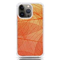 Abstract Texture Of Colorful Bright Pattern Of Transparent Leaves Of Orange And Yellow Color Iphone 13 Pro Tpu Uv Print Case