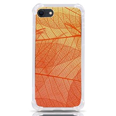 Abstract Texture Of Colorful Bright Pattern Of Transparent Leaves Of Orange And Yellow Color Iphone Se