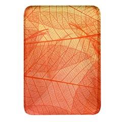 Abstract Texture Of Colorful Bright Pattern Of Transparent Leaves Of Orange And Yellow Color Rectangular Glass Fridge Magnet (4 Pack)