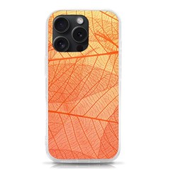 Abstract Texture Of Colorful Bright Pattern Of Transparent Leaves Of Orange And Yellow Color Iphone 15 Pro Tpu Uv Print Case