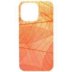 Abstract Texture Of Colorful Bright Pattern Of Transparent Leaves Of Orange And Yellow Color Iphone 15 Pro Max Black Uv Print Pc Hardshell Case