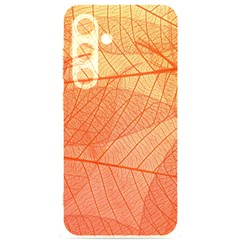 Abstract Texture Of Colorful Bright Pattern Of Transparent Leaves Of Orange And Yellow Color Samsung Galaxy S24 6 2 Inch Black Tpu Uv Case