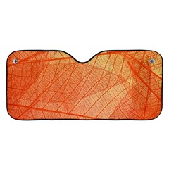 Abstract Texture Of Colorful Bright Pattern Of Transparent Leaves Of Orange And Yellow Color Car Windshield Sunshade