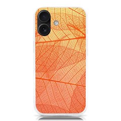 Abstract Texture Of Colorful Bright Pattern Of Transparent Leaves Of Orange And Yellow Color Iphone 16 Tpu Uv Print Case