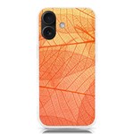 Abstract Texture Of Colorful Bright Pattern Of Transparent Leaves Of Orange And Yellow Color iPhone 16 TPU UV Print Case Front