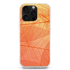 Abstract Texture Of Colorful Bright Pattern Of Transparent Leaves Of Orange And Yellow Color Iphone 16 Pro Tpu Uv Print Case