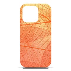 Abstract Texture Of Colorful Bright Pattern Of Transparent Leaves Of Orange And Yellow Color Iphone 16 Pro Black Uv Print Pc Hardshell Case by Posterlux