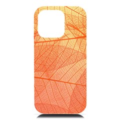 Abstract Texture Of Colorful Bright Pattern Of Transparent Leaves Of Orange And Yellow Color Iphone 16 Pro Max Black Uv Print Pc Hardshell Case