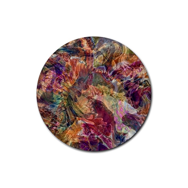 Blended symmetry Rubber Coaster (Round)