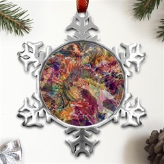 Blended Symmetry Metal Small Snowflake Ornament