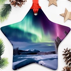 Northern Lights Aurora Night Nature Ornament (star)