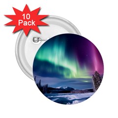 Northern Lights Aurora Night Nature 2 25  Buttons (10 Pack) 