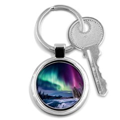 Northern Lights Aurora Night Nature Key Chain (round)