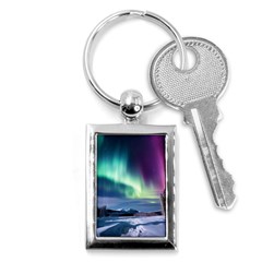 Northern Lights Aurora Night Nature Key Chain (rectangle)