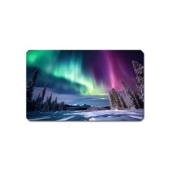 Northern Lights Aurora Night Nature Magnet (name Card)