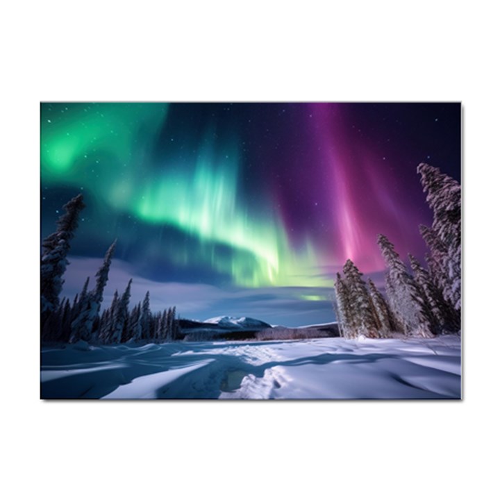 Northern Lights Aurora Night Nature Sticker A4 (100 pack)