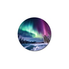 Northern Lights Aurora Night Nature Golf Ball Marker