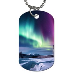 Northern Lights Aurora Night Nature Dog Tag (two Sides)