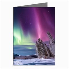 Northern Lights Aurora Night Nature Greeting Cards (pkg Of 8)