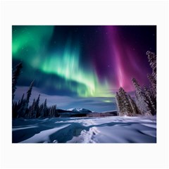 Northern Lights Aurora Night Nature Small Glasses Cloth by Posterlux