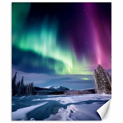 Northern Lights Aurora Night Nature Canvas 8  X 10 