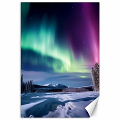 Northern Lights Aurora Night Nature Canvas 12  X 18 