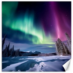 Northern Lights Aurora Night Nature Canvas 16  X 16 