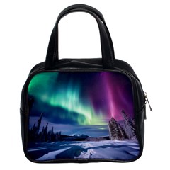 Northern Lights Aurora Night Nature Classic Handbag (two Sides)