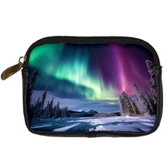 Northern Lights Aurora Night Nature Digital Camera Leather Case