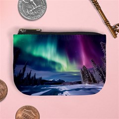 Northern Lights Aurora Night Nature Mini Coin Purse