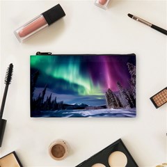 Northern Lights Aurora Night Nature Cosmetic Bag (small)