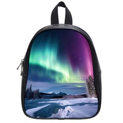 Northern Lights Aurora Night Nature School Bag (small)