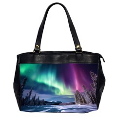 Northern Lights Aurora Night Nature Oversize Office Handbag (2 Sides)