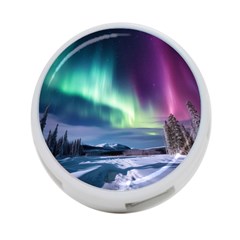 Northern Lights Aurora Night Nature 4-port Usb Hub (one Side)