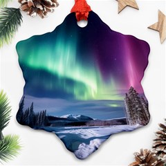 Northern Lights Aurora Night Nature Ornament (snowflake)