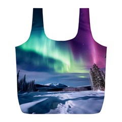 Northern Lights Aurora Night Nature Full Print Recycle Bag (l)