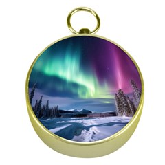 Northern Lights Aurora Night Nature Gold Compasses