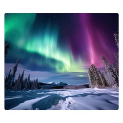 Northern Lights Aurora Night Nature Two Sides Premium Plush Fleece Blanket (kids Size)