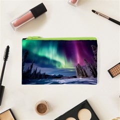 Northern Lights Aurora Night Nature Cosmetic Bag (xs)