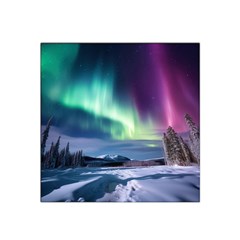 Northern Lights Aurora Night Nature Satin Bandana Scarf 22  X 22 